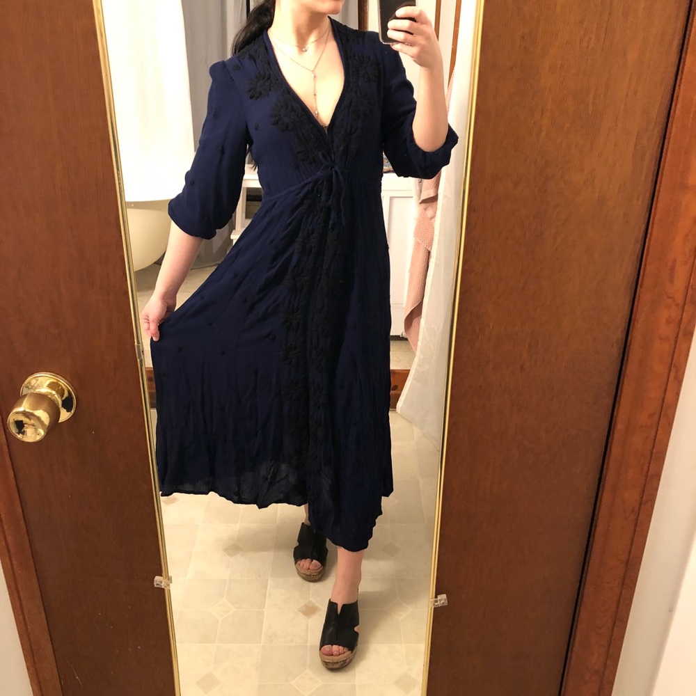 Free People Embroidered Fable Dress Size Small